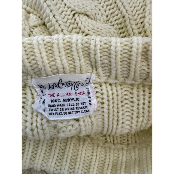 Lord & Taylor Vintage 1960s Men’s Cable Knit Fisherman Acrylic Sweater Large - Picture 8 of 11